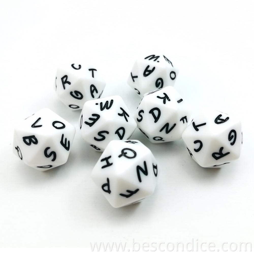 Creative English Letter D20 Dice 20 Capital 1